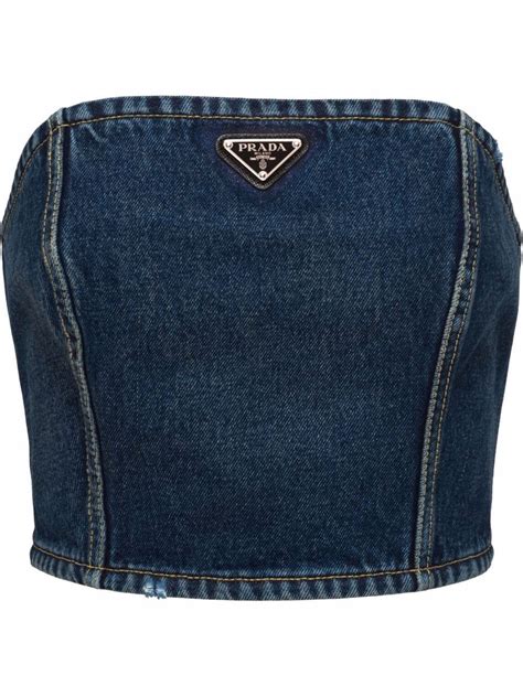 women prada top|prada denim top.